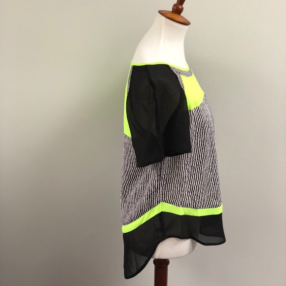 sugar+l!ps • NWT sheer black, white & neon tee - Picture 3 of 6